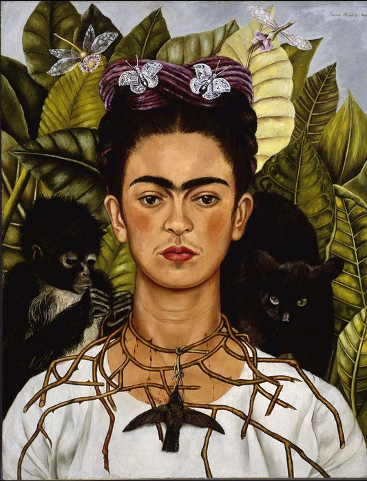 Frida Kahlo: Self-portrait with Thorn Necklace and Hummingbird