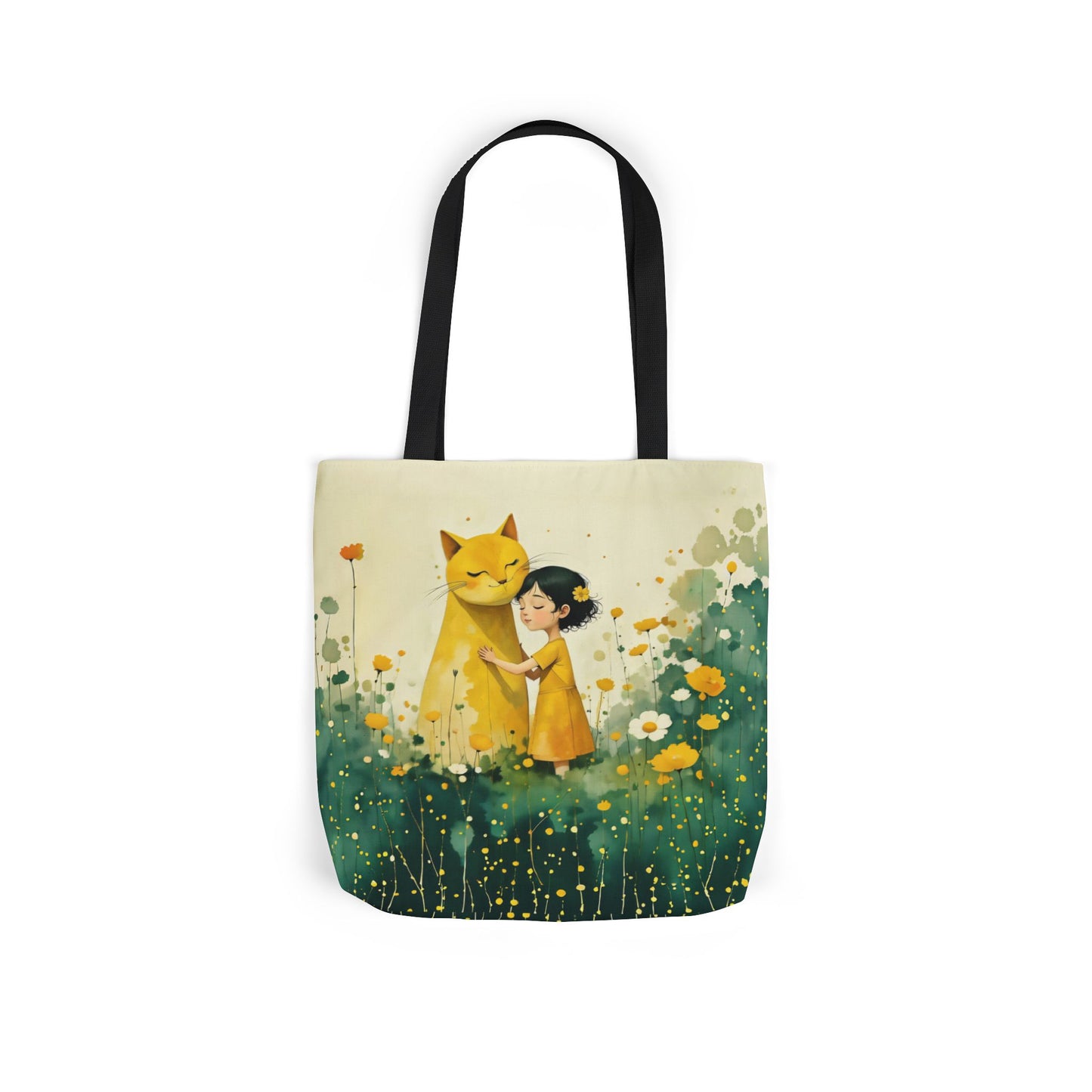 Colorful Cat -Inspired Canvas Tote Bag - Perfect for Beach Days, Eco-Friendly Shopping, and Summer Fun!
