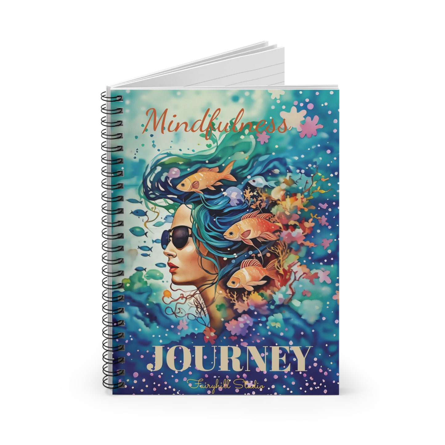 Deep ocean Spiral Notebook Art Journal