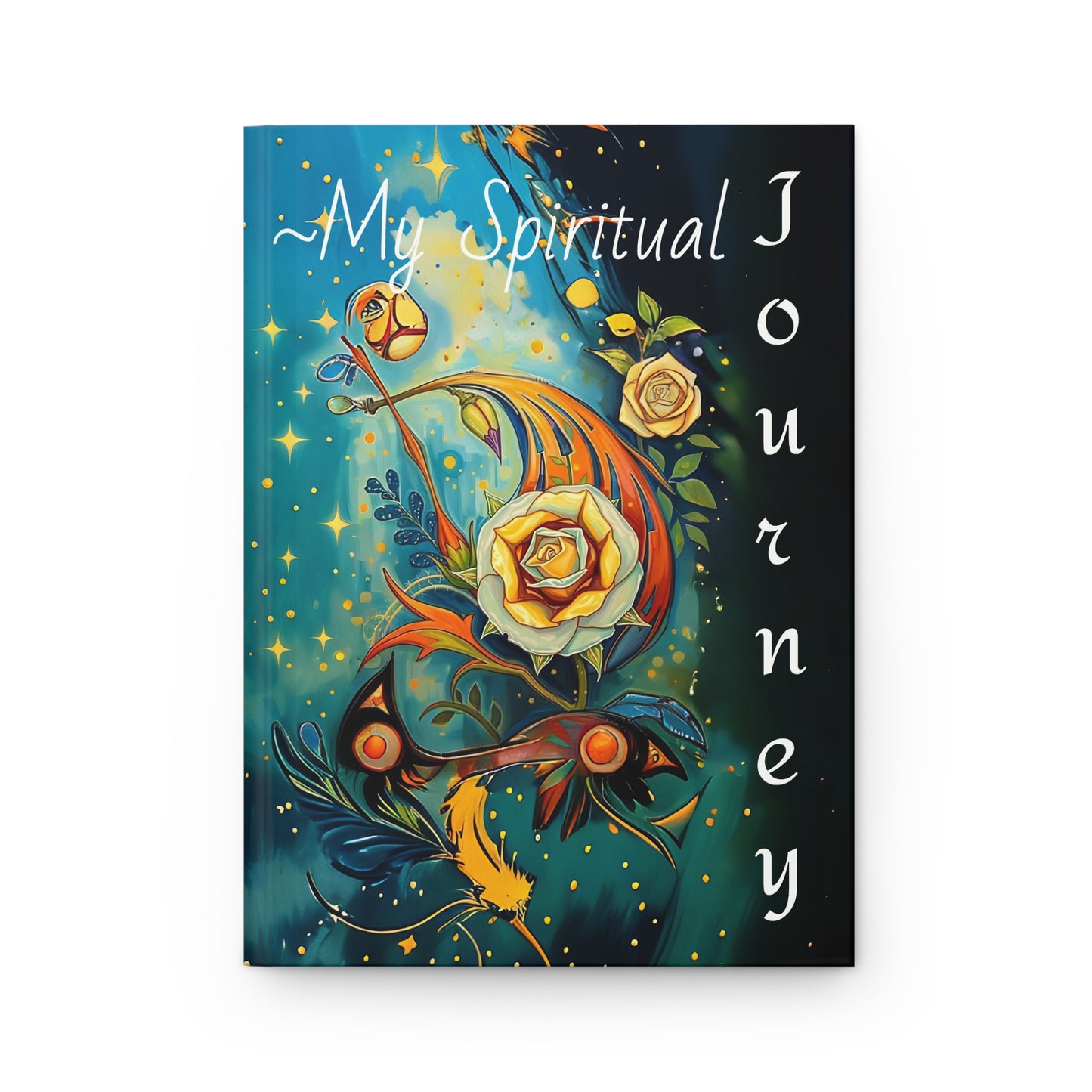 Hardcover Journal Matte – Rumi Spiritual Quote 'Don't feel lonely The entire world is inside you' Art Journal