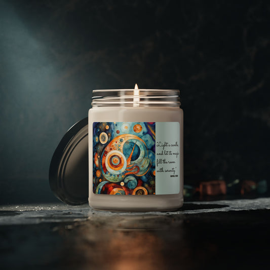 Soy Candle Floral Aromatic 9oz Hand-poured Scented Candle for Relaxation & Home Decor