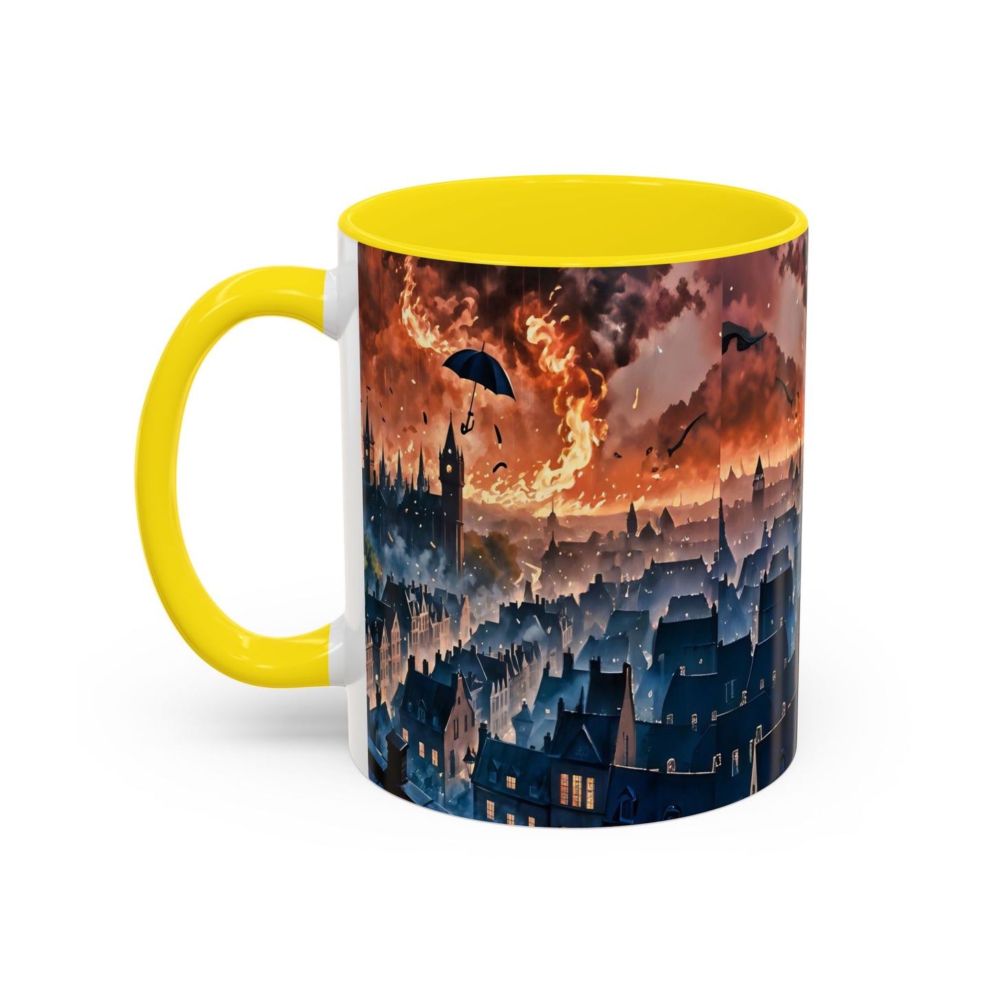 Coffee Mug Marry Poppins Umbrella London City Night Art