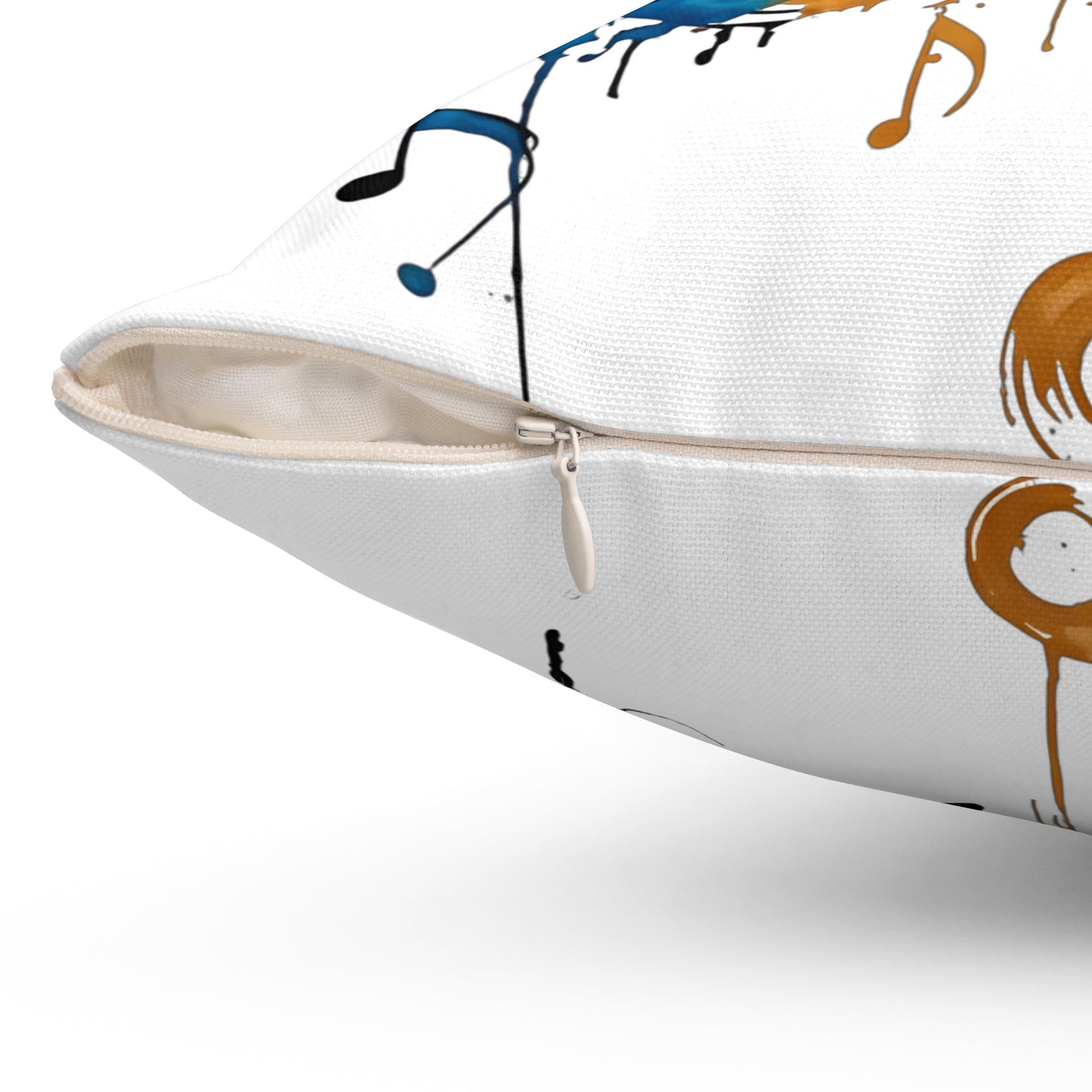 Spun Polyester Square Pillow with Calla Lillies