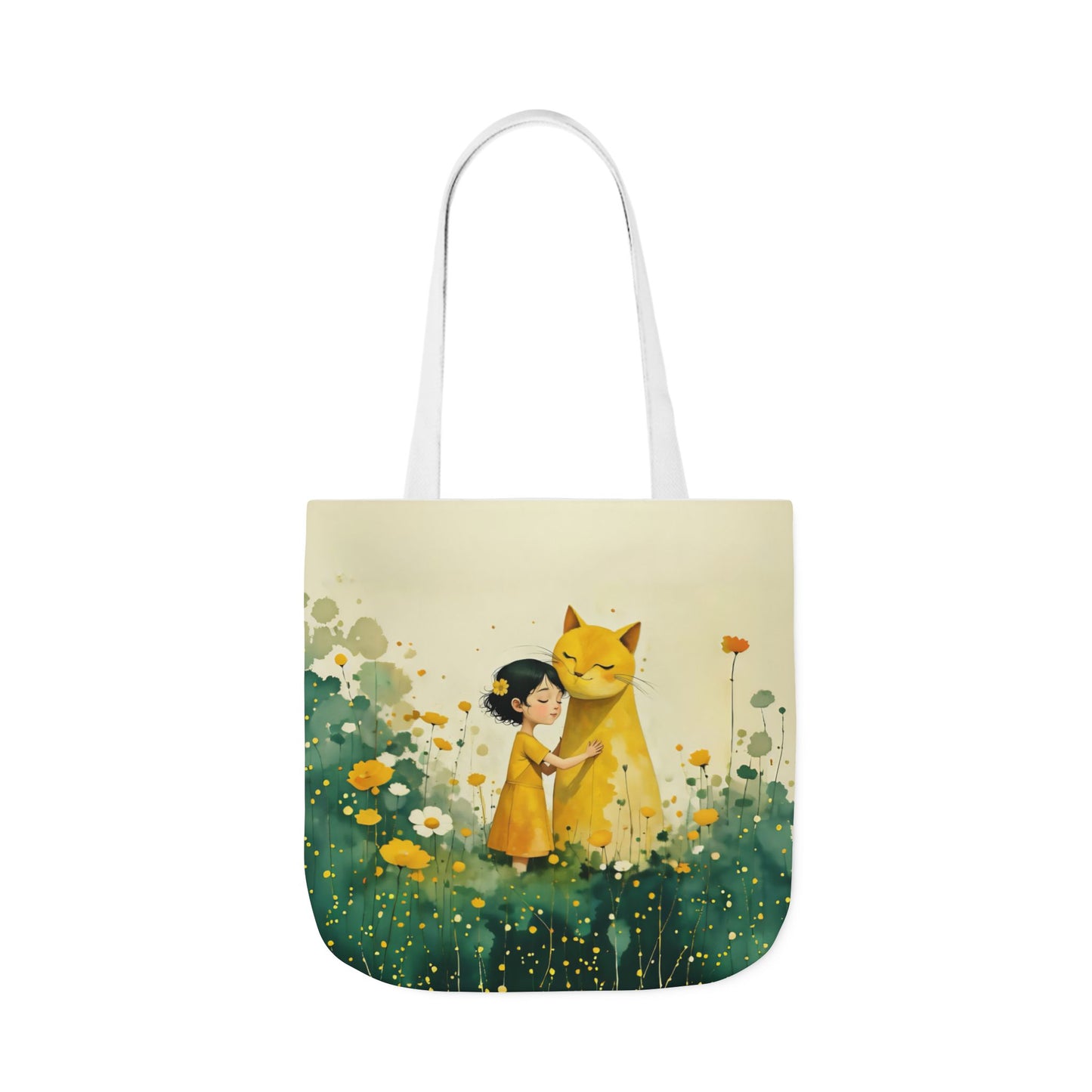 Colorful Cat -Inspired Canvas Tote Bag - Perfect for Beach Days, Eco-Friendly Shopping, and Summer Fun!