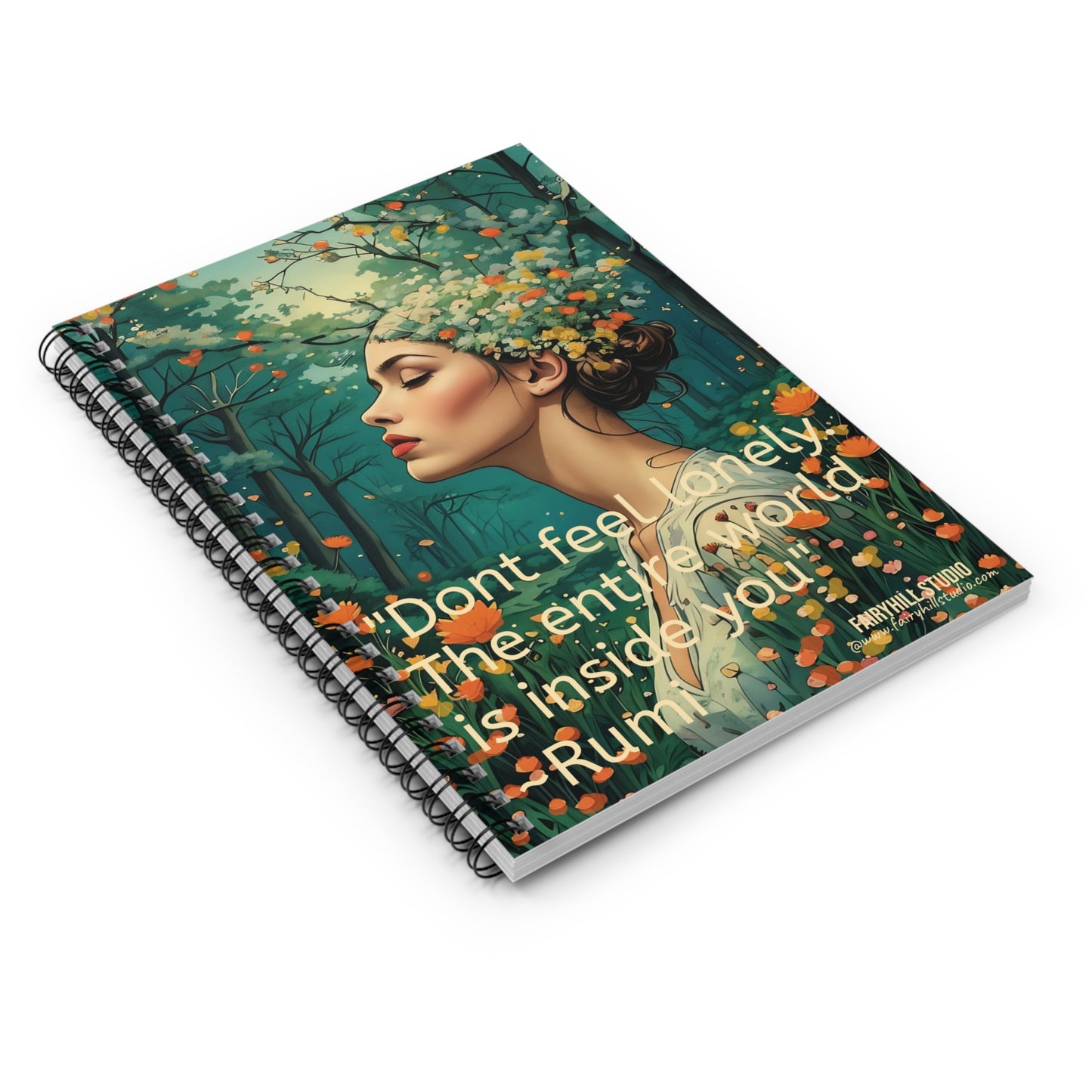 Personalized Inspirational Rumi Quote Spiral Notebook