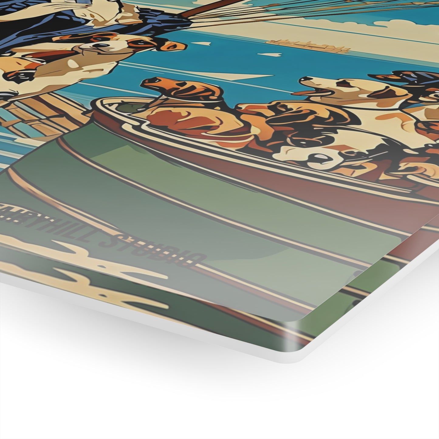 Acrylic Prints Vintage Nautical Art with Dogs