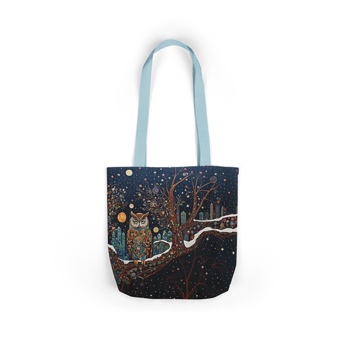 Colorful night Owl -Inspired Canvas Tote Bag - Perfect for Beach Days, Eco-Friendly Shopping, and Summer Fun!