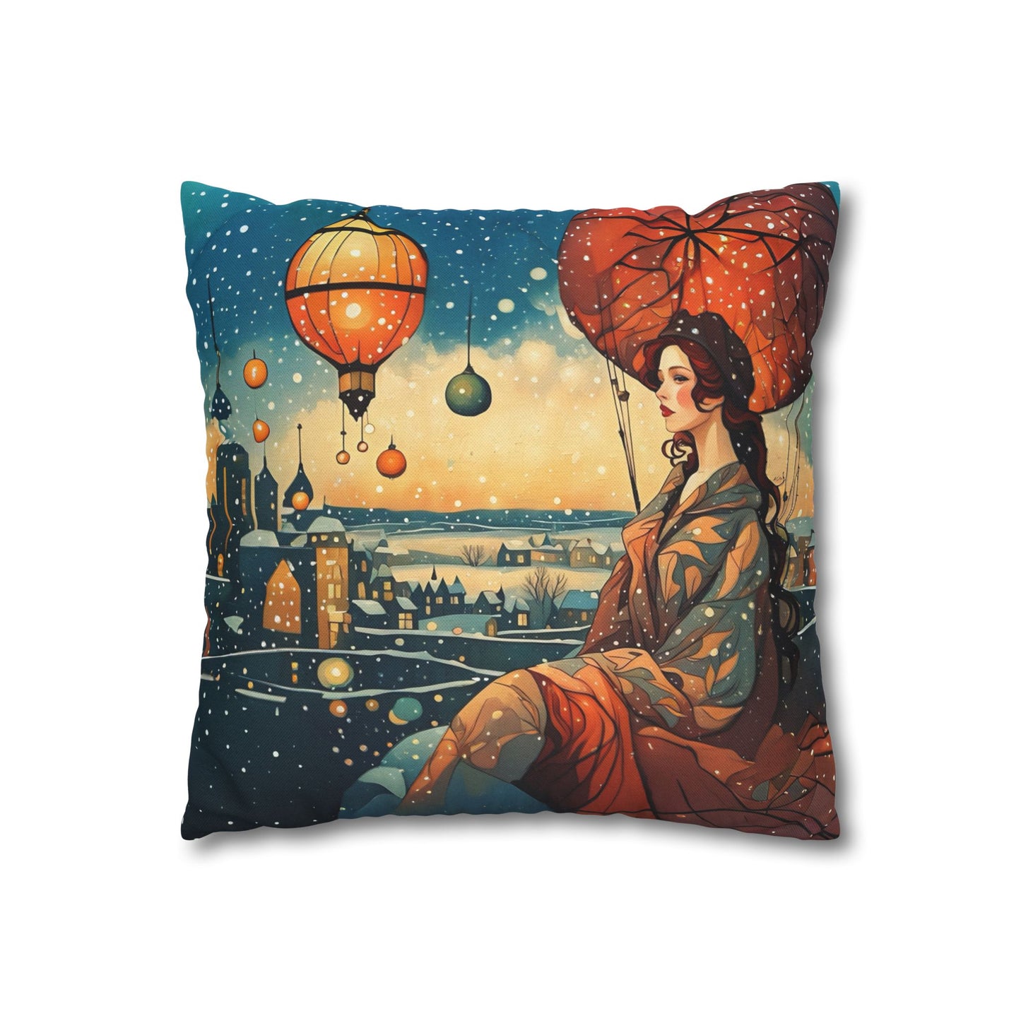 Elegant Dragonfly Art Pillowcase | Decorative Cushion Cover, Home Decor, Gift Idea, Bohemian Style, Christmas Decoration