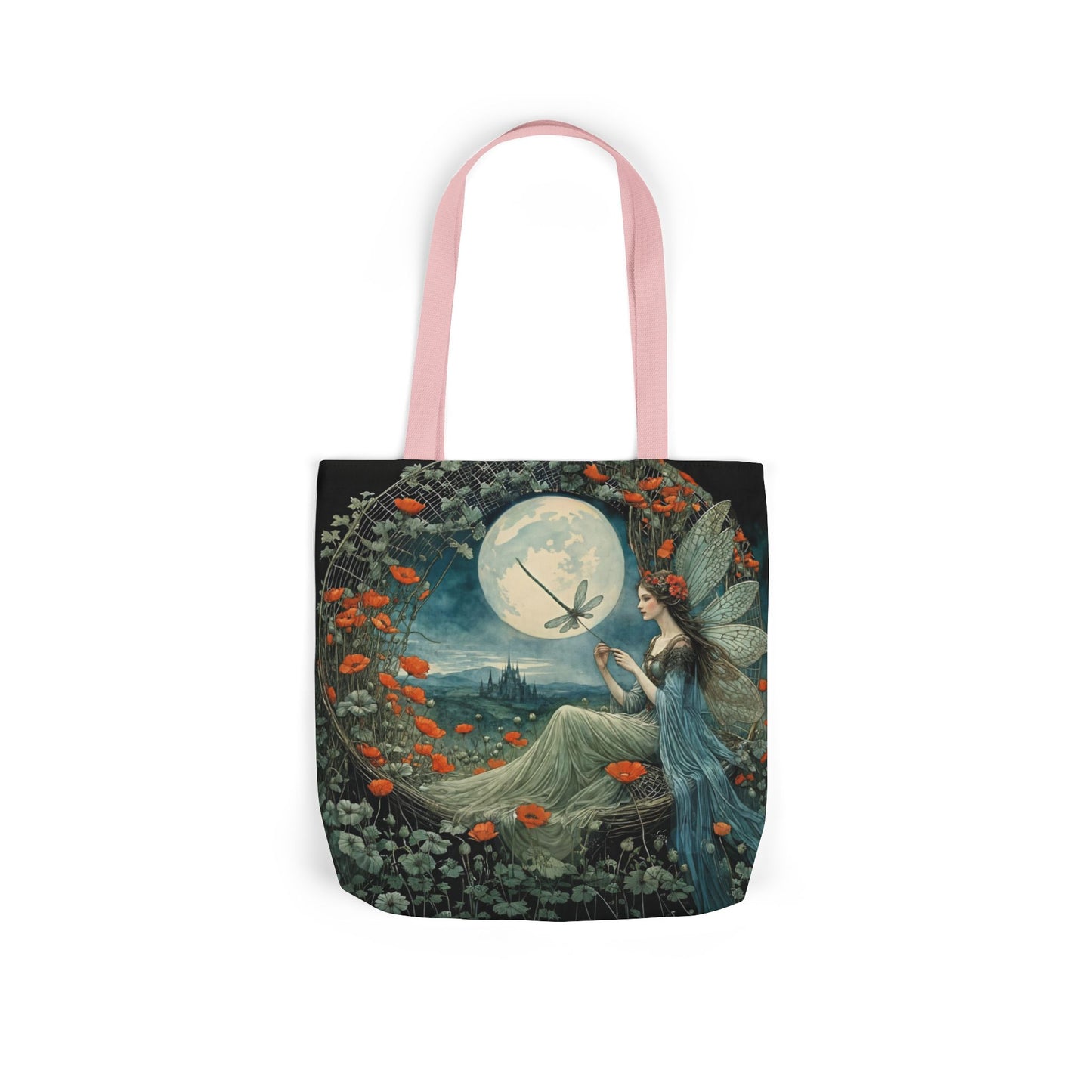 Colorful Moon fairy -Inspired Canvas Tote Bag - Perfect for Beach Days, Eco-Friendly Shopping, and Summer Fun!