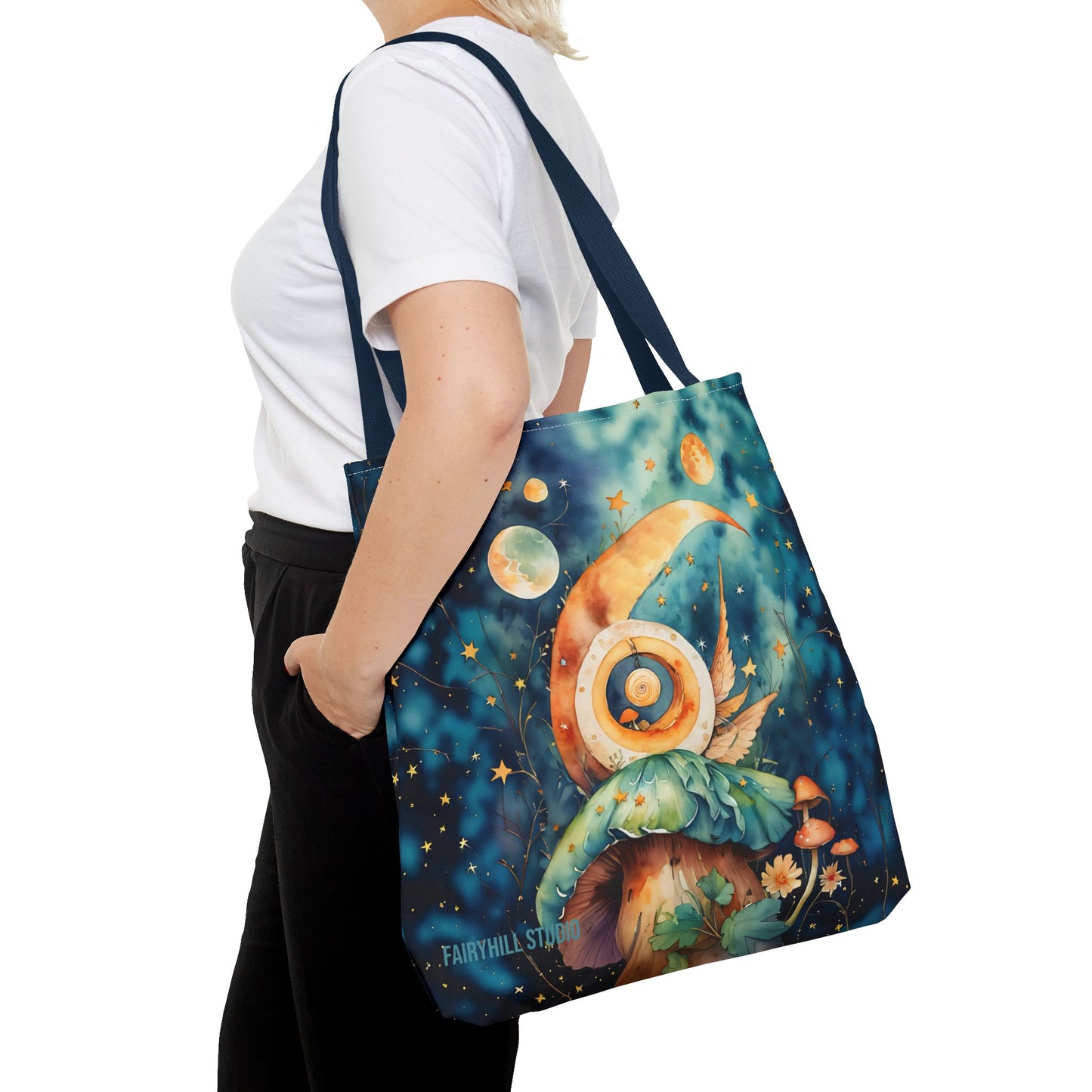 Canvas Art Tote bag- Abstract Colorful Circle Universe