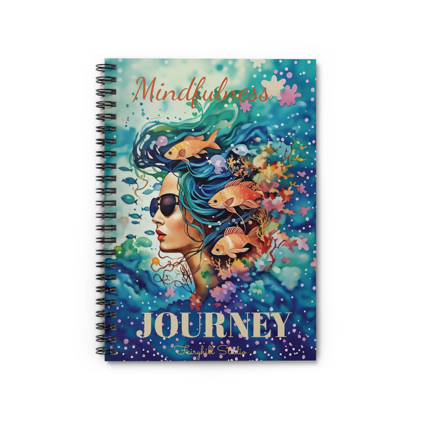 Deep ocean Spiral Notebook Art Journal