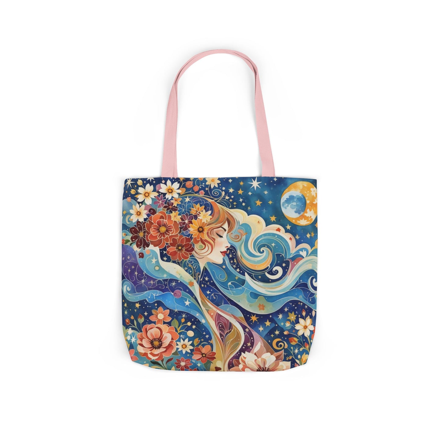 Colorful Galaxy-Inspired Canvas Tote Bag - Perfect for Beach Days, Eco-Friendly Shopping, and Summer Fun!