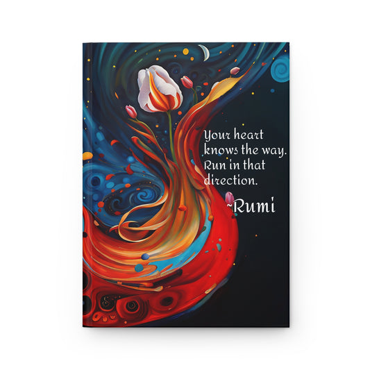 Hardcover Journal - Rumi Spiritual 'Your heart knows' Quote