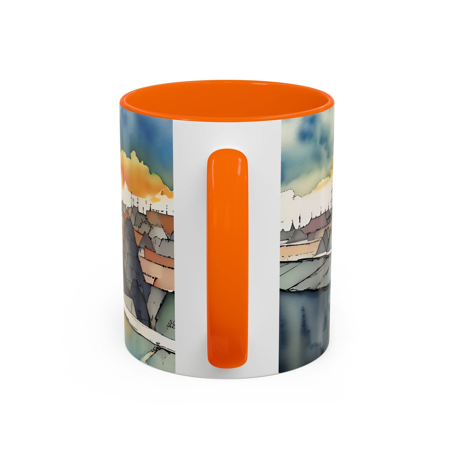 Black cat on a roof top Art-Themed Coffee Mug - 11 & 15oz Accent Mug for Musroom  Fsiry Lovers