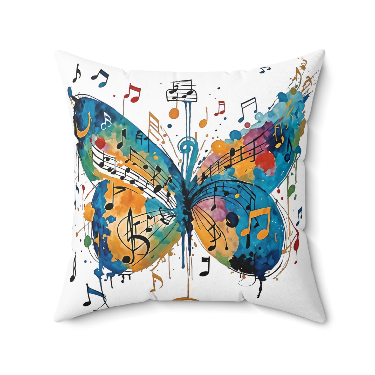 Spun Polyester Square Pillow with Calla Lillies