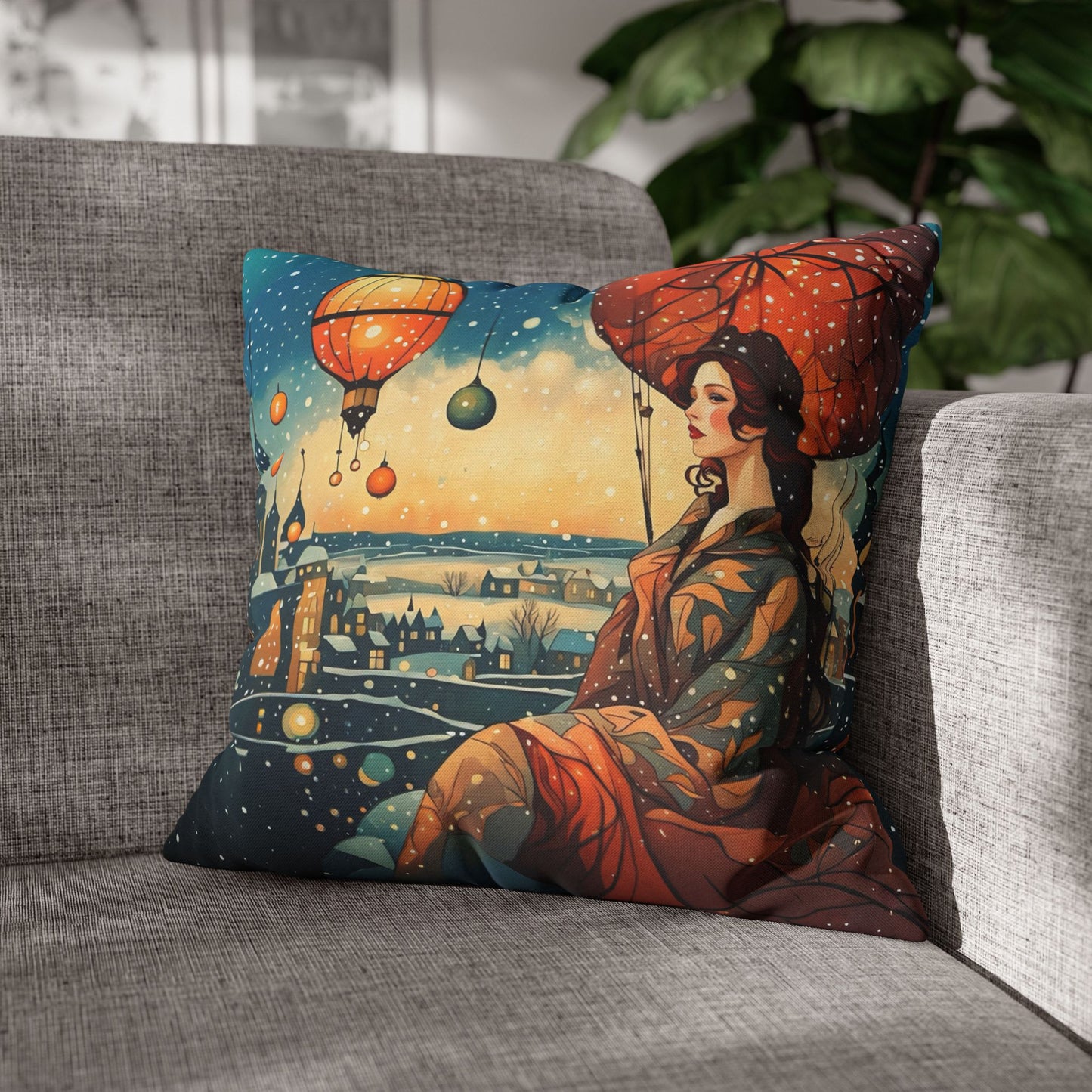 Elegant Dragonfly Art Pillowcase | Decorative Cushion Cover, Home Decor, Gift Idea, Bohemian Style, Christmas Decoration