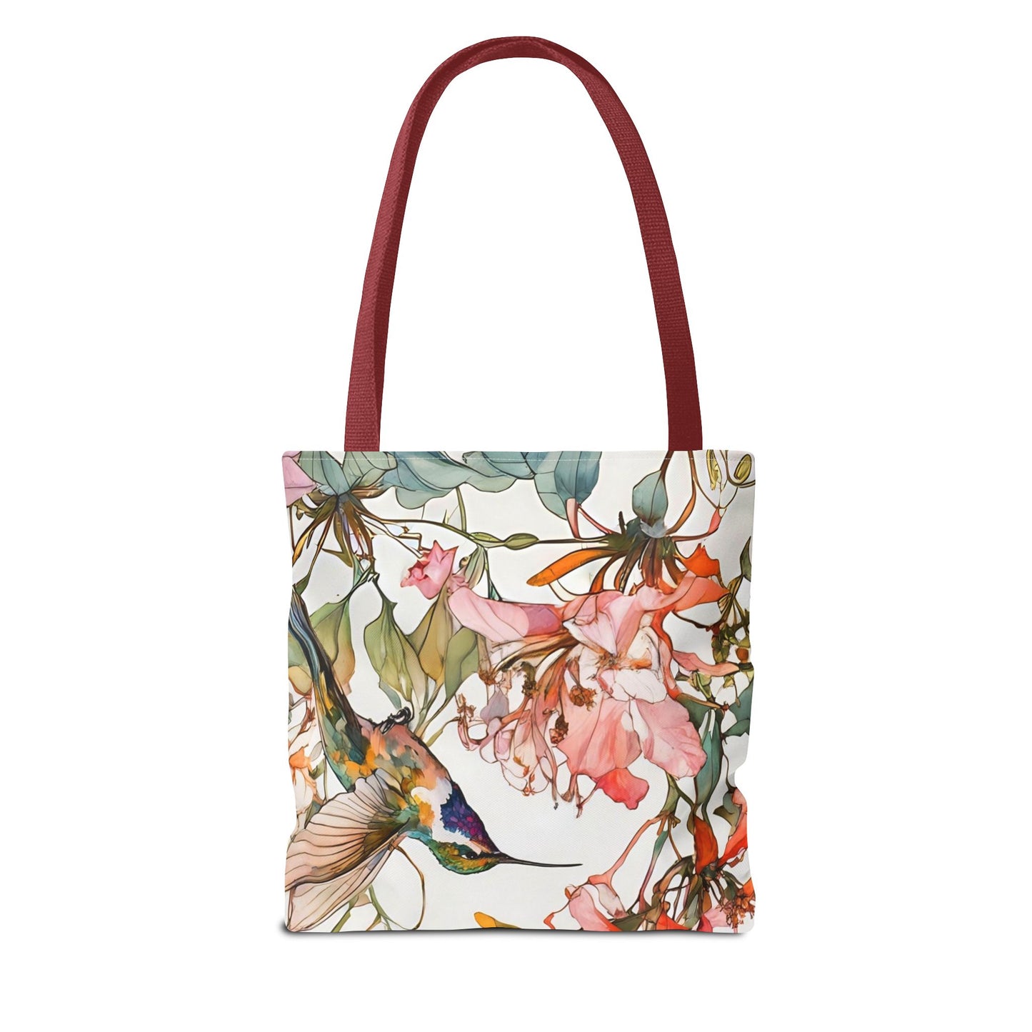 Tote Bag Hummingbird in Wildflowers Art
