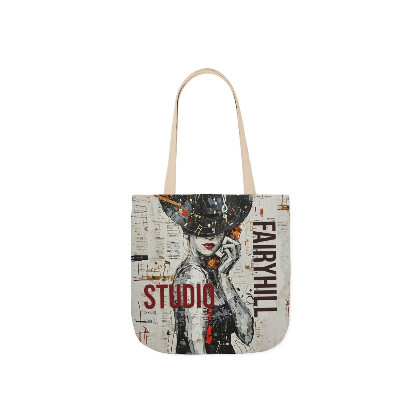 Colorful FairyHill Studio Red phone- Canvas Tote Bag - Perfect for Beach Days, Eco-Friendly Shopping, and Summer Fun!
