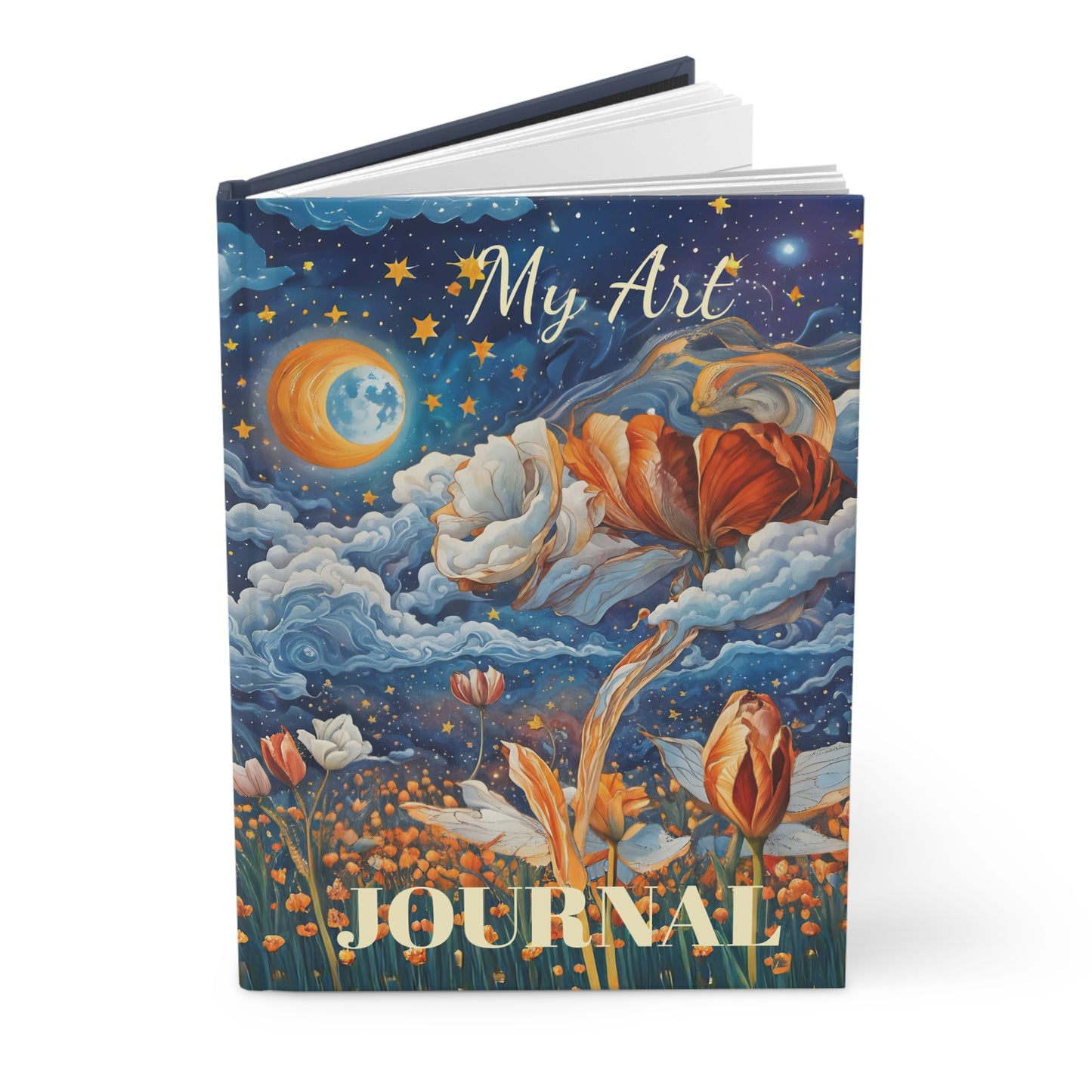Celestial Tulips Art Journal Hardcover