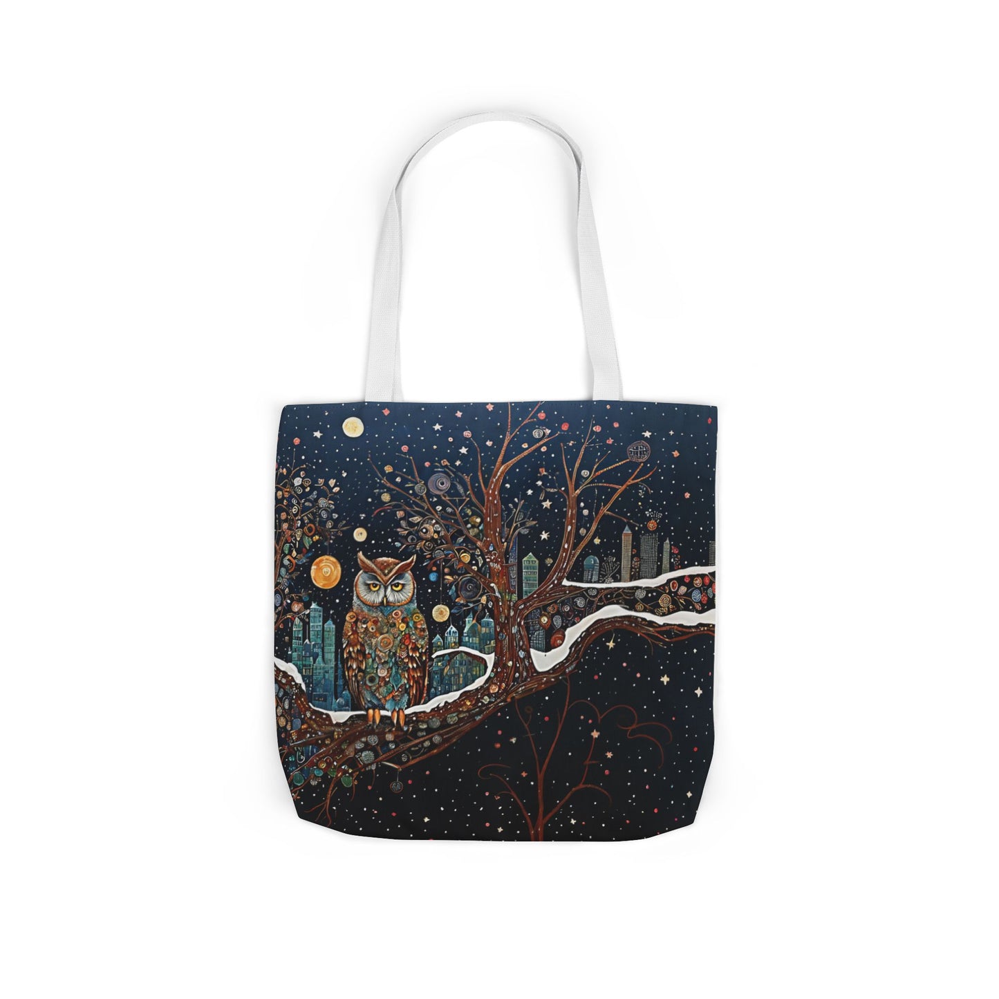 Colorful night Owl -Inspired Canvas Tote Bag - Perfect for Beach Days, Eco-Friendly Shopping, and Summer Fun!