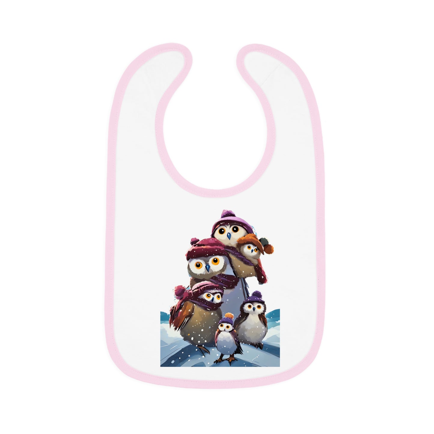 Bib - Penguin Family in Winter Snow Holiday Art