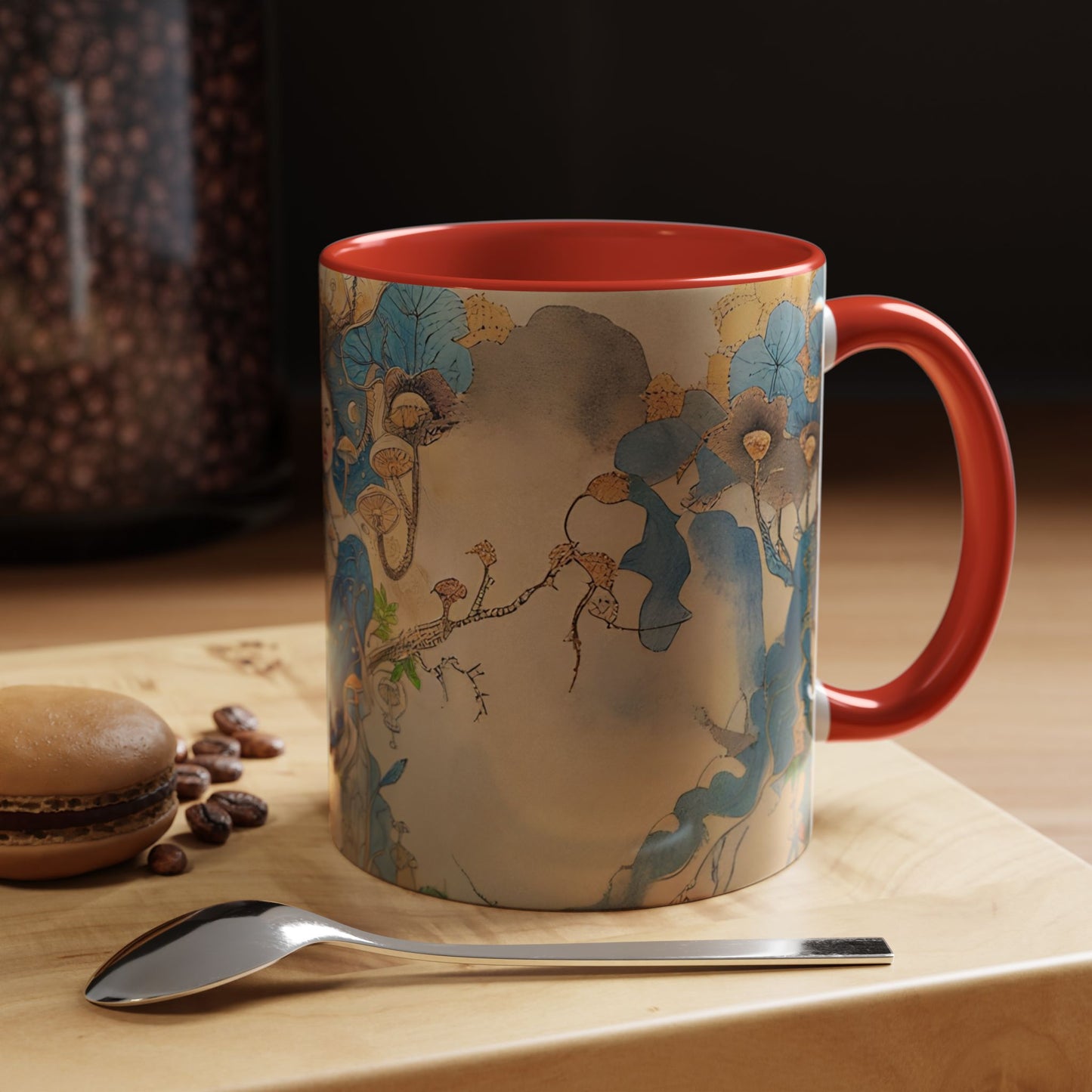 Mushroom Fairy Art-Themed Coffee Mug - 11 & 15oz Accent Mug for Fairy Lovers