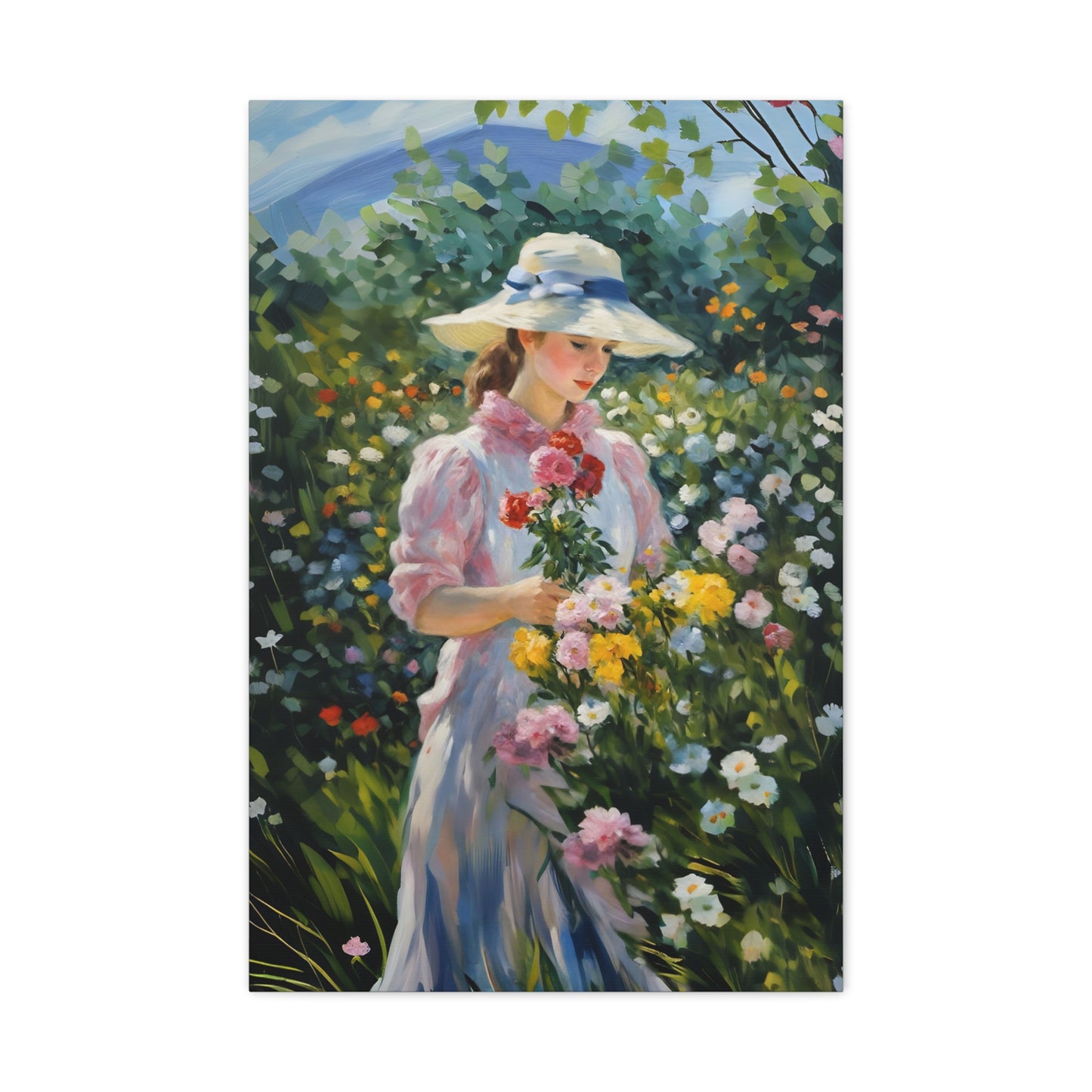 Floral Serenity Canvas Art - Stretched Matte 1.25"