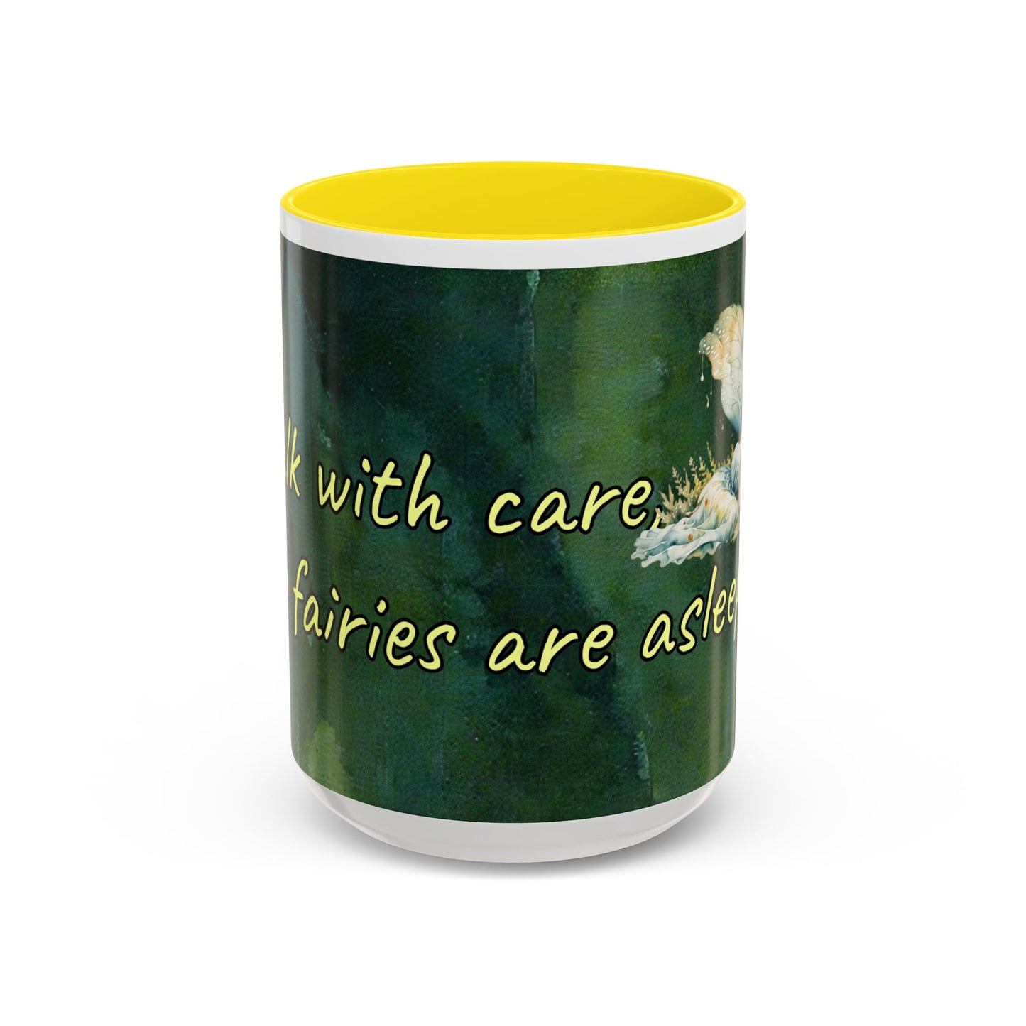 Sleeping Fairy -Themed Coffee Mug with a quote - 11 & 15oz Accent Mug for Fairy/coffee Lovers