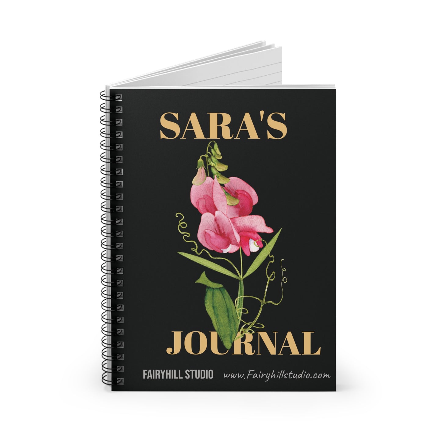 Sweet peas botanical,Personalized Notebook, Personalized journal,