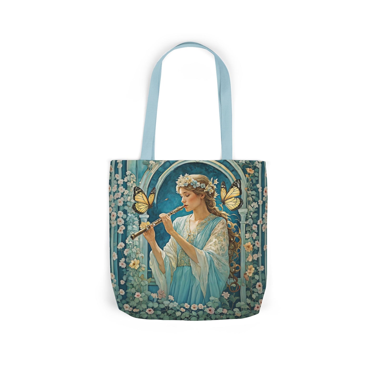 Butterfly Flute player -Inspired Canvas Tote Bag - Perfect for Beach Days, Eco-Friendly Shopping, and Summer Fun!