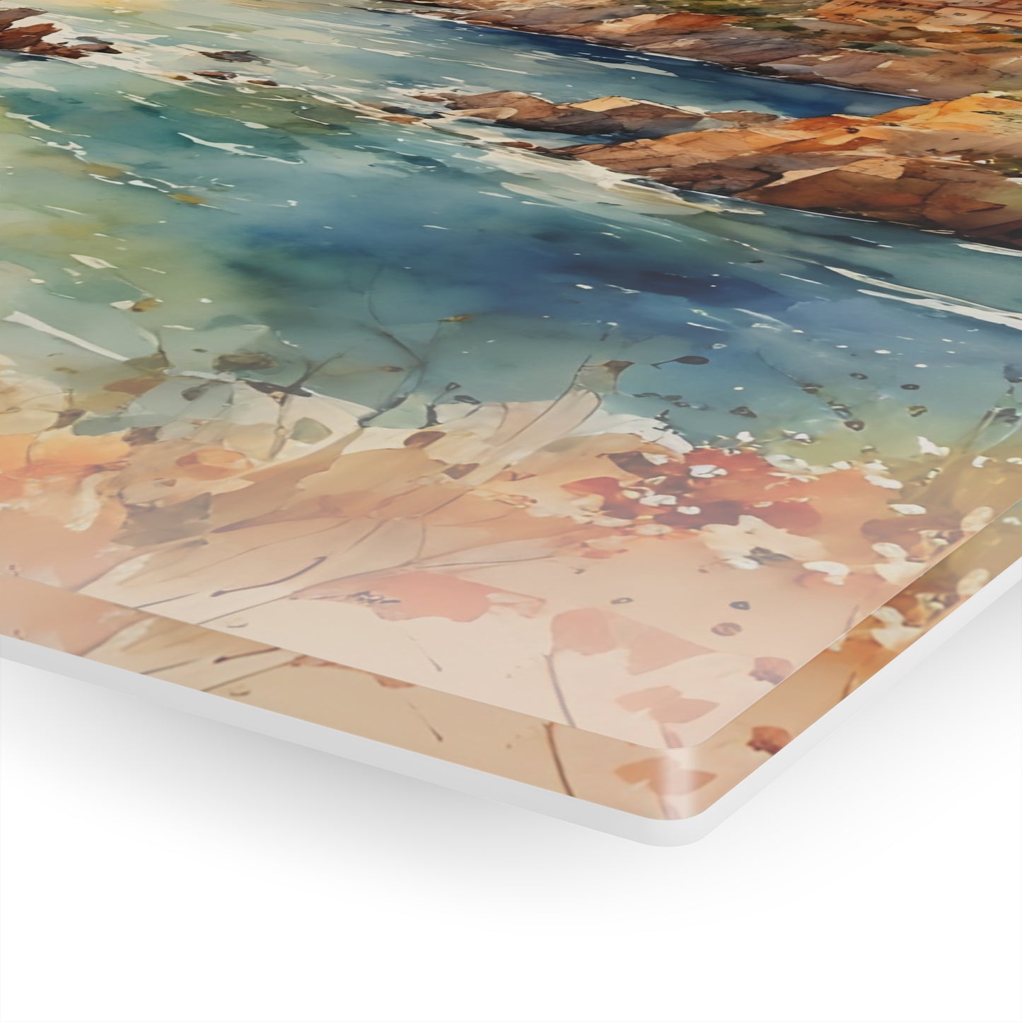 Acrylic Print - Amalfi Coast Watercolor Art