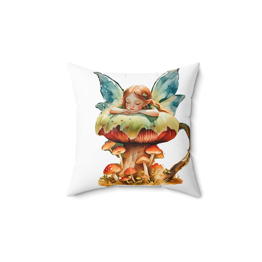 Polyester Pillow Midnight Fairy Garden Art Square Pillow