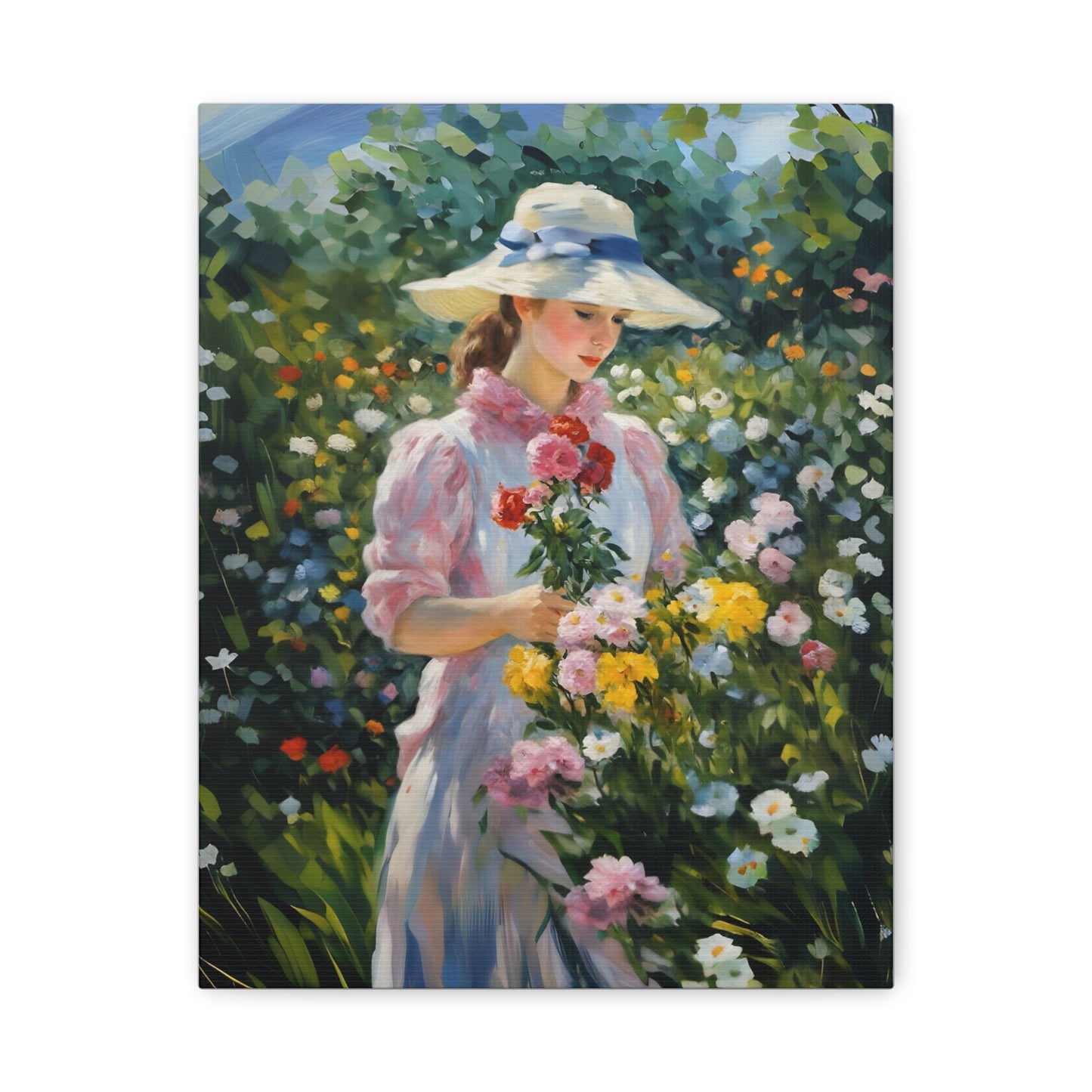 Floral Serenity Canvas Art - Stretched Matte 1.25"