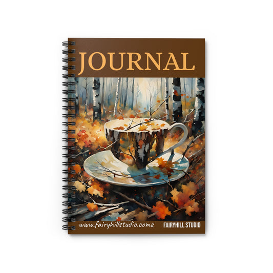 Fairy Hill Studio Coffee  in Fall Journal, Spiral Notebook - Ruled Line