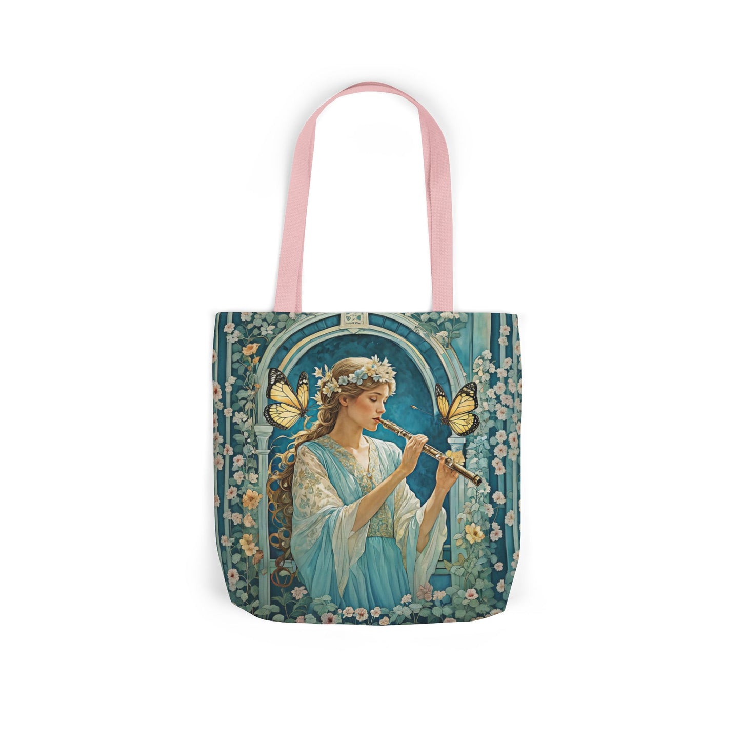 Butterfly Flute player -Inspired Canvas Tote Bag - Perfect for Beach Days, Eco-Friendly Shopping, and Summer Fun!