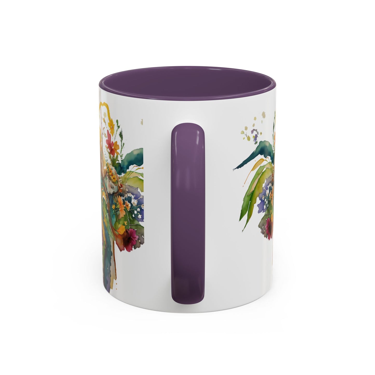 Mug Fairy Angel Blessing Flowers Watercolor Accent Coffee Mug 11 & 15oz