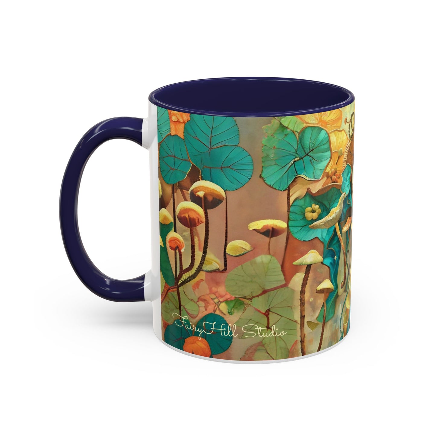 Mushroom Fairy Art-Themed Coffee Mug - 11 & 15oz Accent Mug for Musroom Fsiry Lovers
