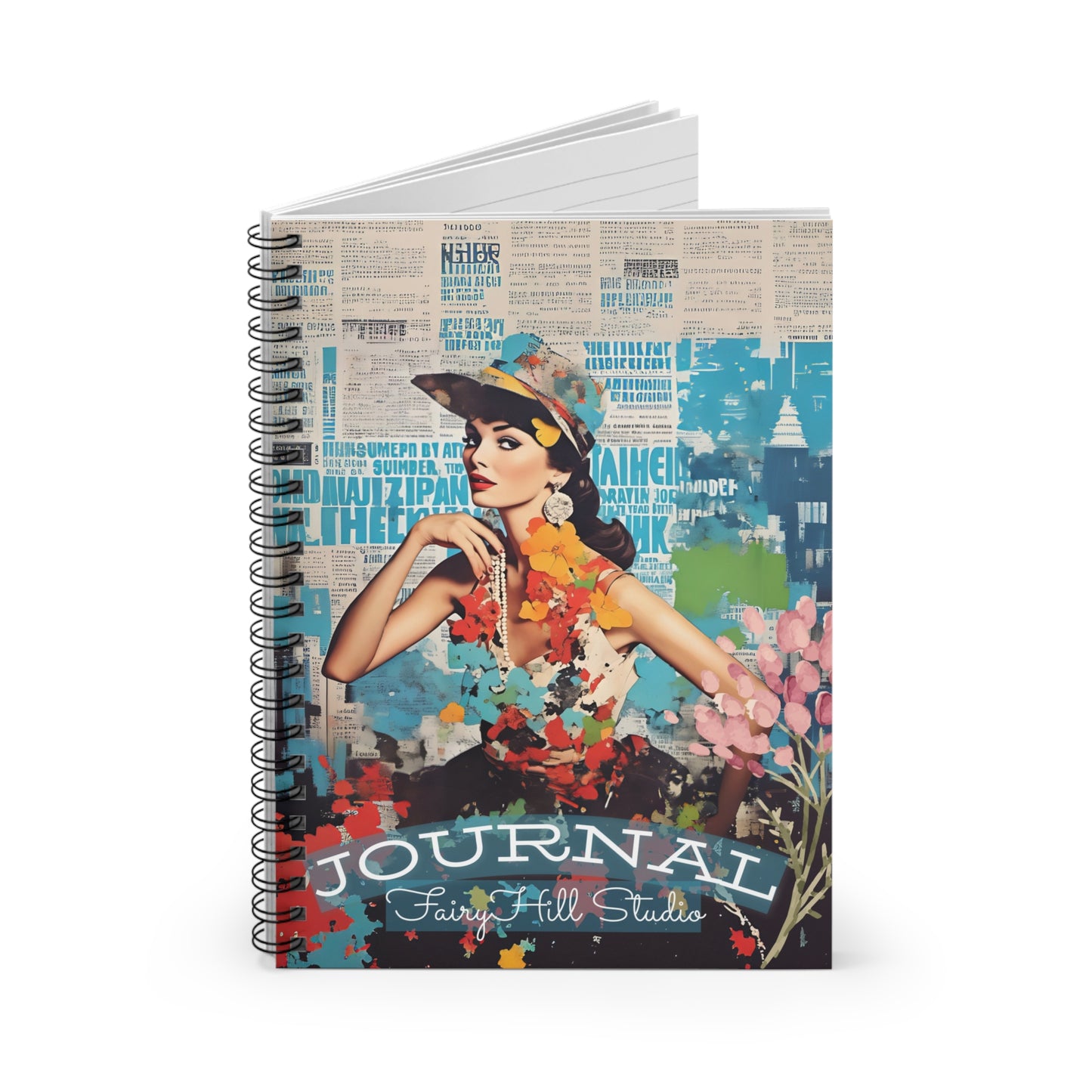 Spiral Notebook My Art Journal /FairyHill Studio Journal Ruled Line Journal/Fashion Model