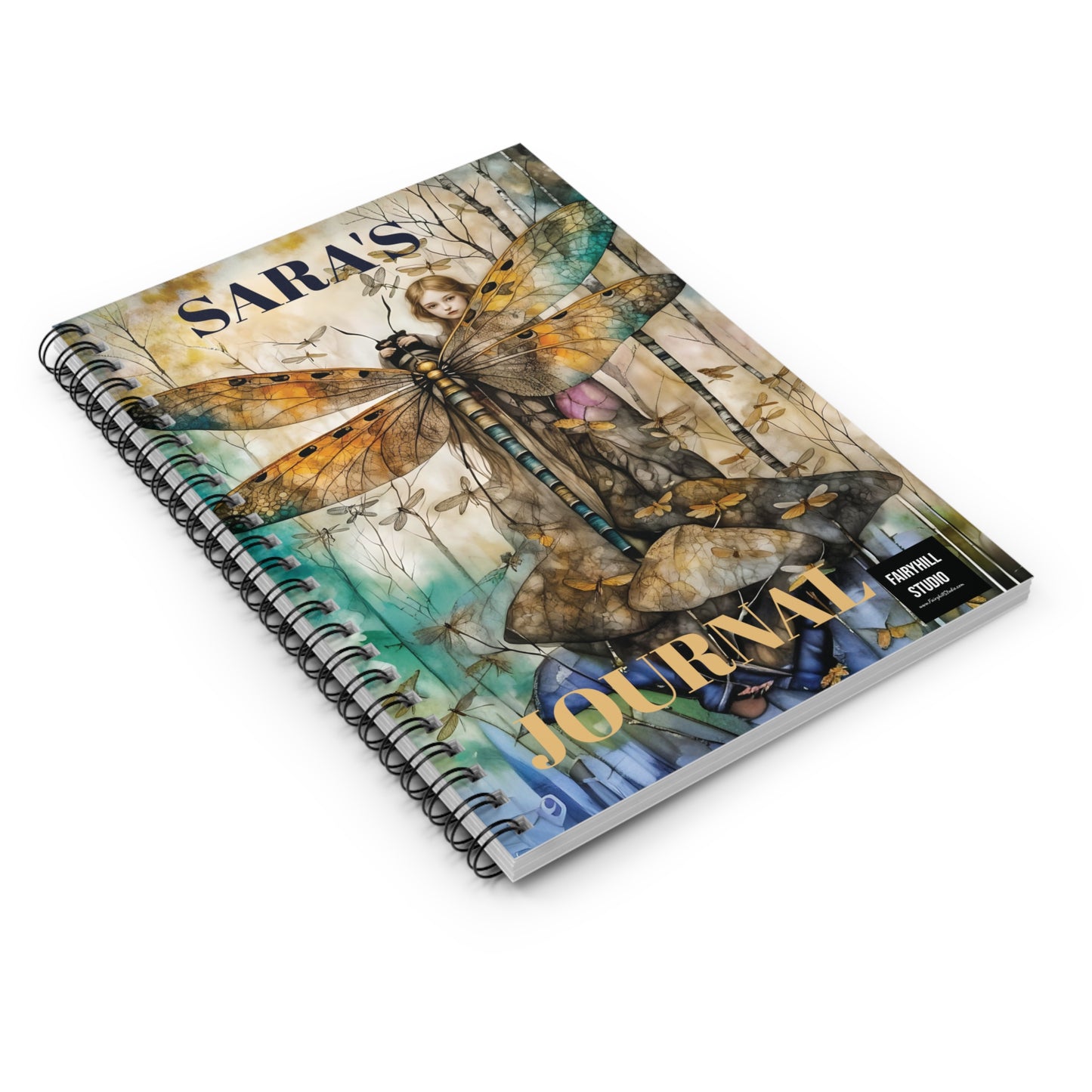 Fairy and the Dragonfly Spiral Notebook - Ruled Line