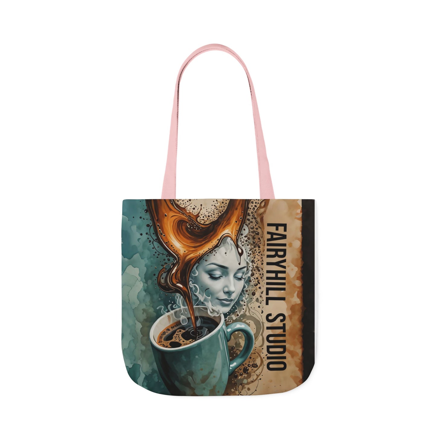 Morning Coffee Fairyhill studio Canvas Tote Bag - Perfect for Beach Days, Eco-Friendly Shopping, and Summer Fun!