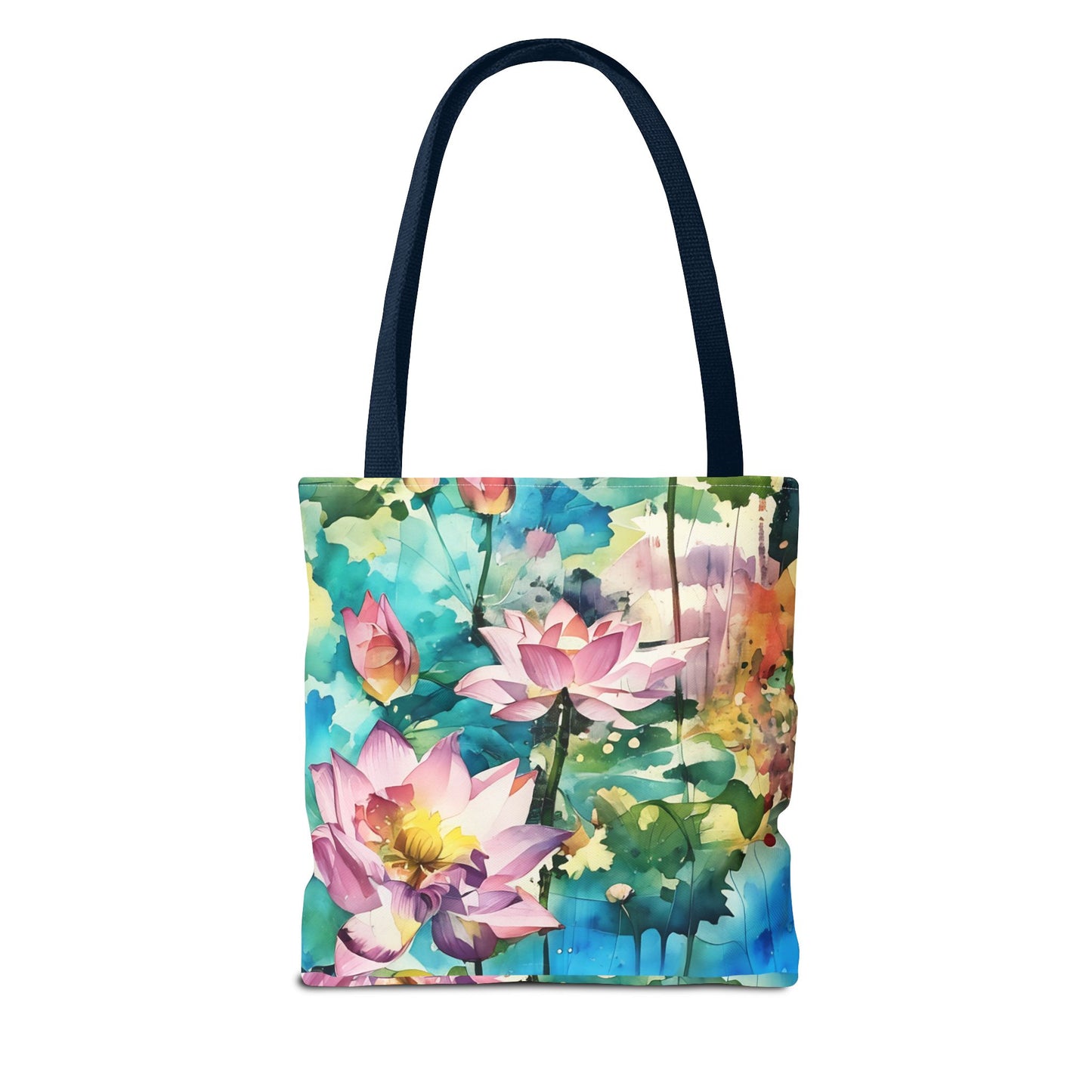 Tote Bag with lotus flower art(AOP)