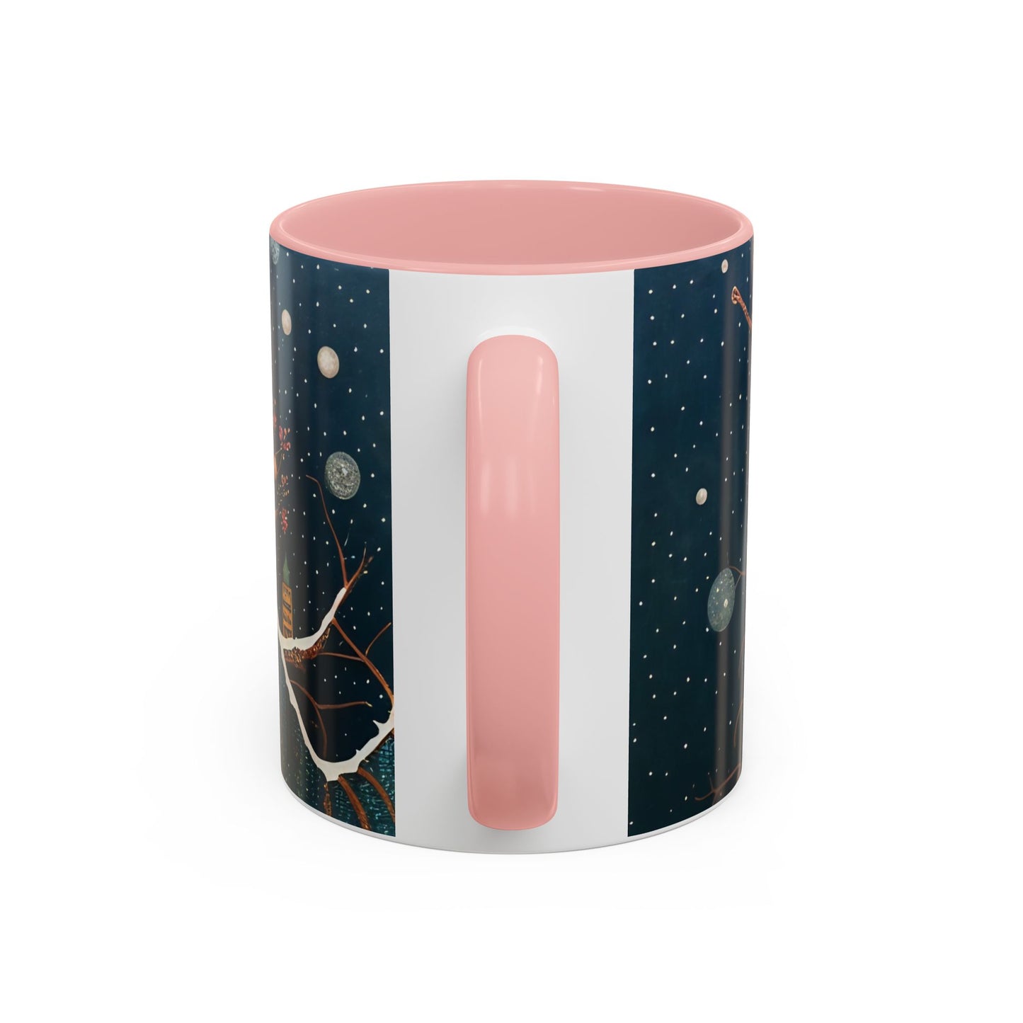 Accent Boho Style Night Owl Mug on a Snowy New York Night Coffee Mug (11, 15oz)