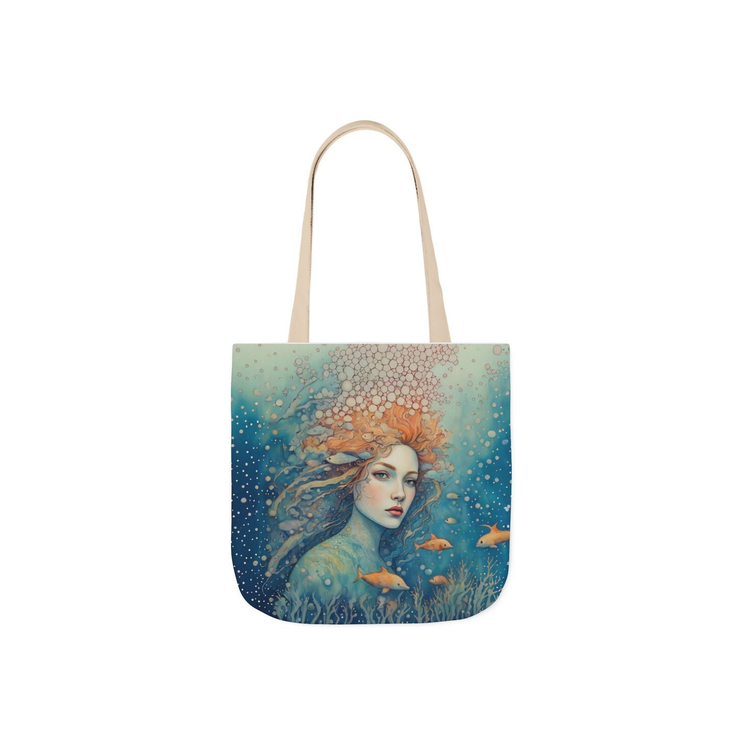 Colorful Ocean/fish-Inspired Canvas Tote Bag - Perfect for Beach Days, Eco-Friendly Shopping, and Summer Fun!