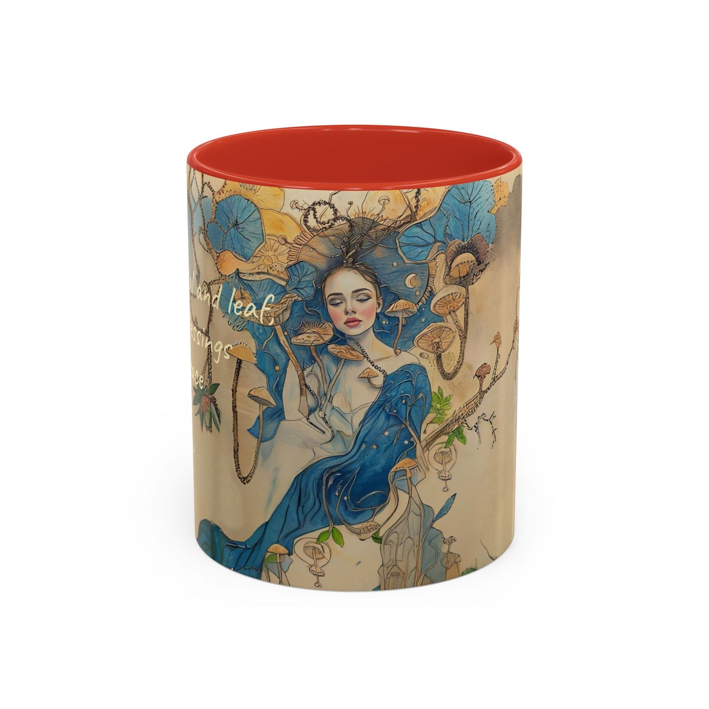 Mushroom Fairy Art-Themed Coffee Mug - 11 & 15oz Accent Mug for Fairy Lovers