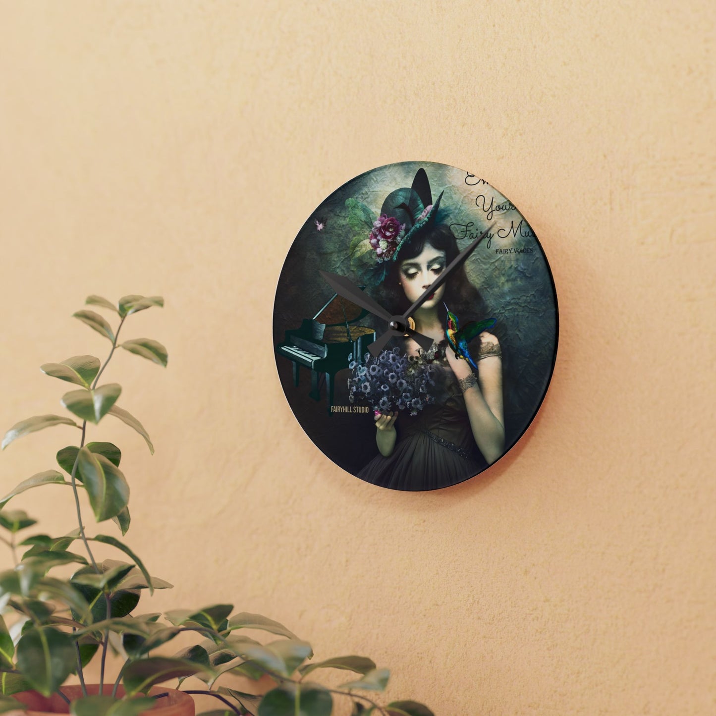Wall Clock - Embrace your Fairy Muse Art Design