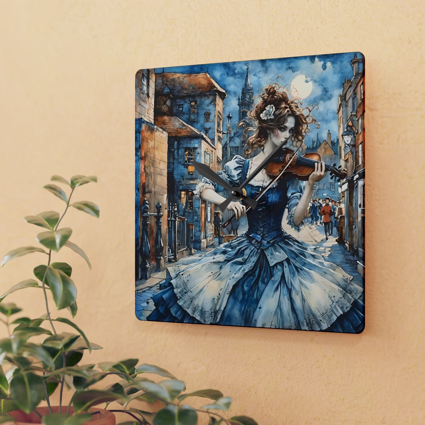 Gypsy violin Acrylic Wall Clock