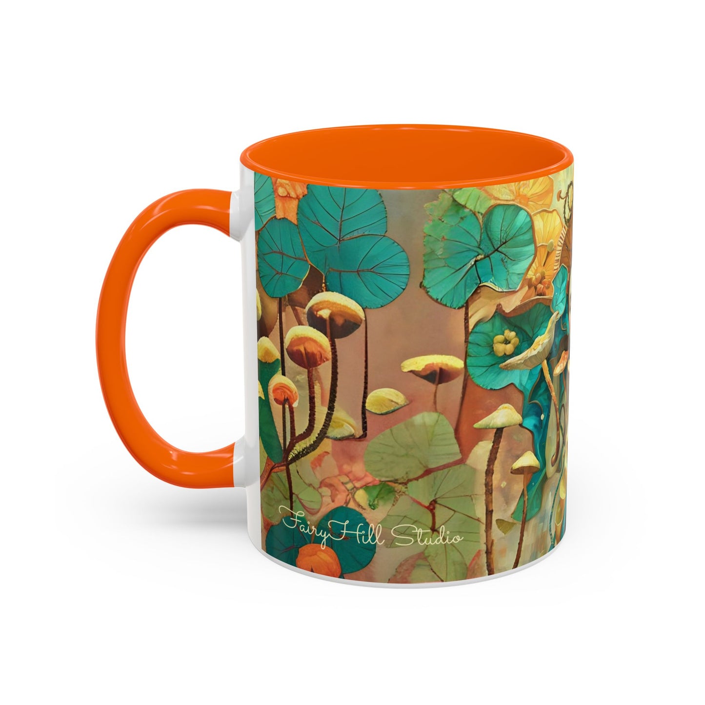 Mushroom Fairy Art-Themed Coffee Mug - 11 & 15oz Accent Mug for Musroom Fsiry Lovers