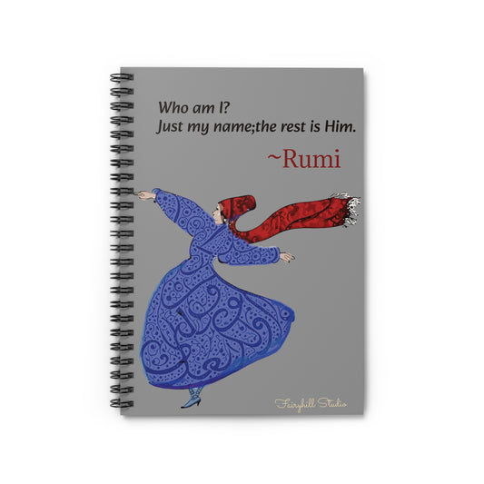 Ruled Line Notebook - Personalized Inspirational Rumi Quote