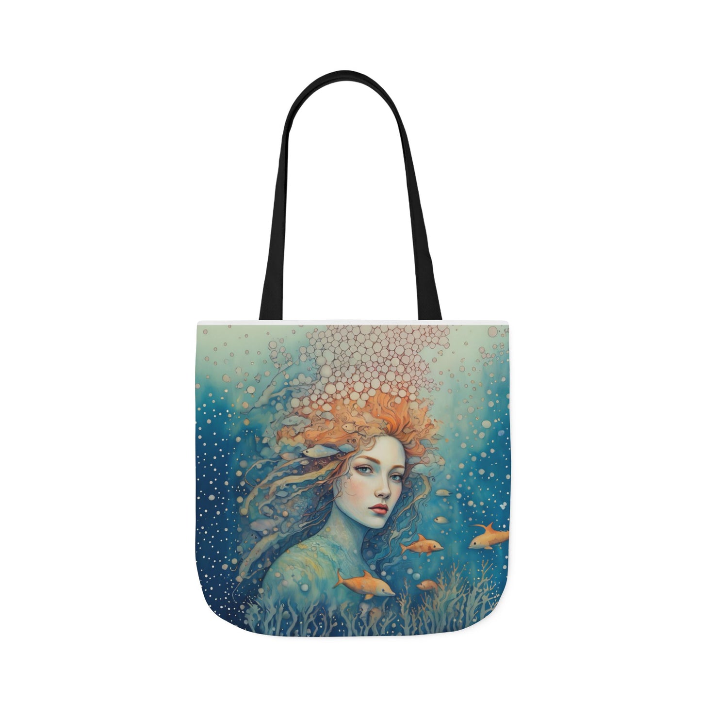 Colorful Ocean/fish-Inspired Canvas Tote Bag - Perfect for Beach Days, Eco-Friendly Shopping, and Summer Fun!