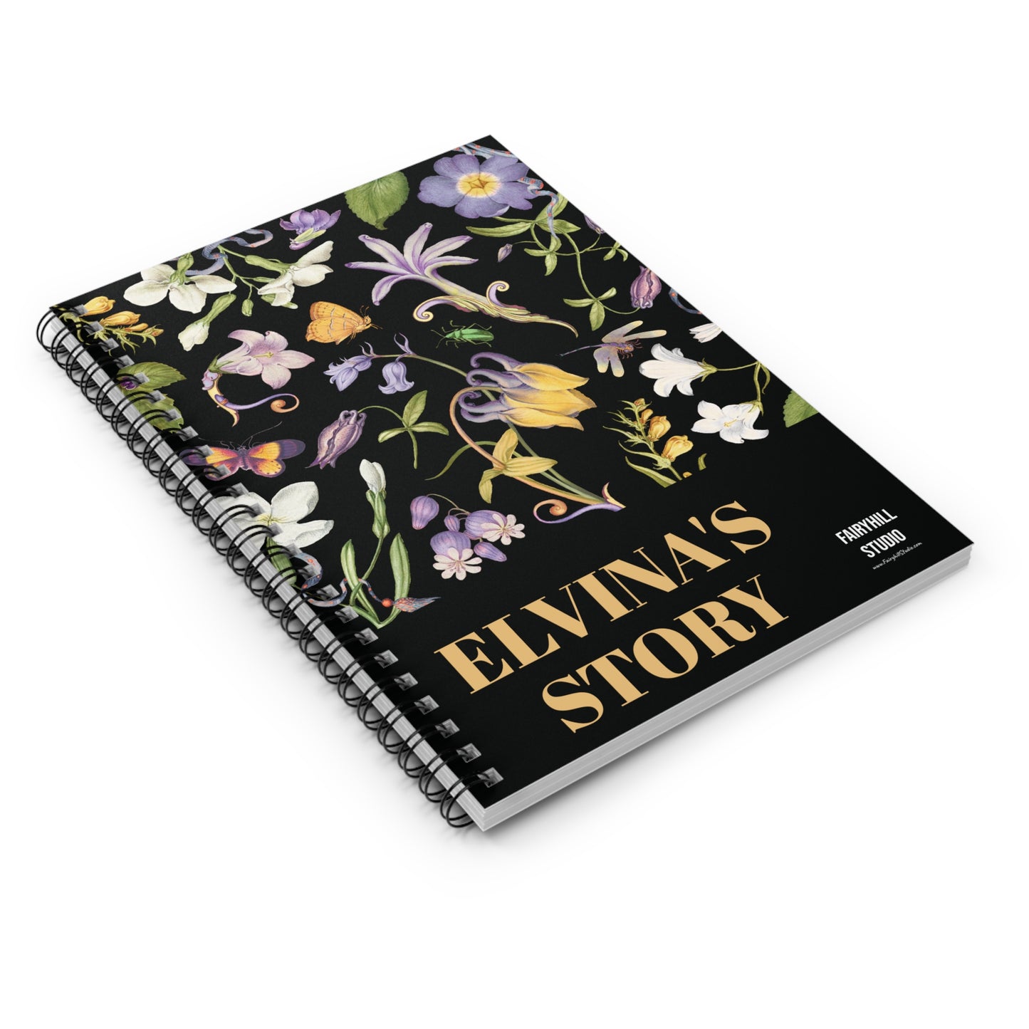 Personalized Wild flowers Spiral Notebook - Ruled Line